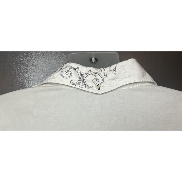 Pronti Collection By Phita Men's Size 2XL Floral Embroidered Button Down Shirt - Picture 4 of 5